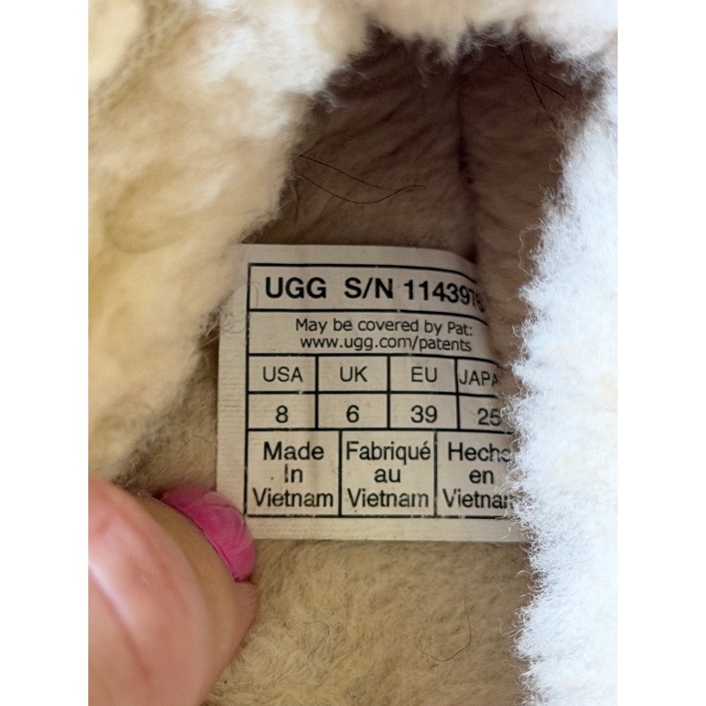 UGG Slippers Tazz Braid Platform Natural Cream Womens Size 8 - Picture 5 of 11